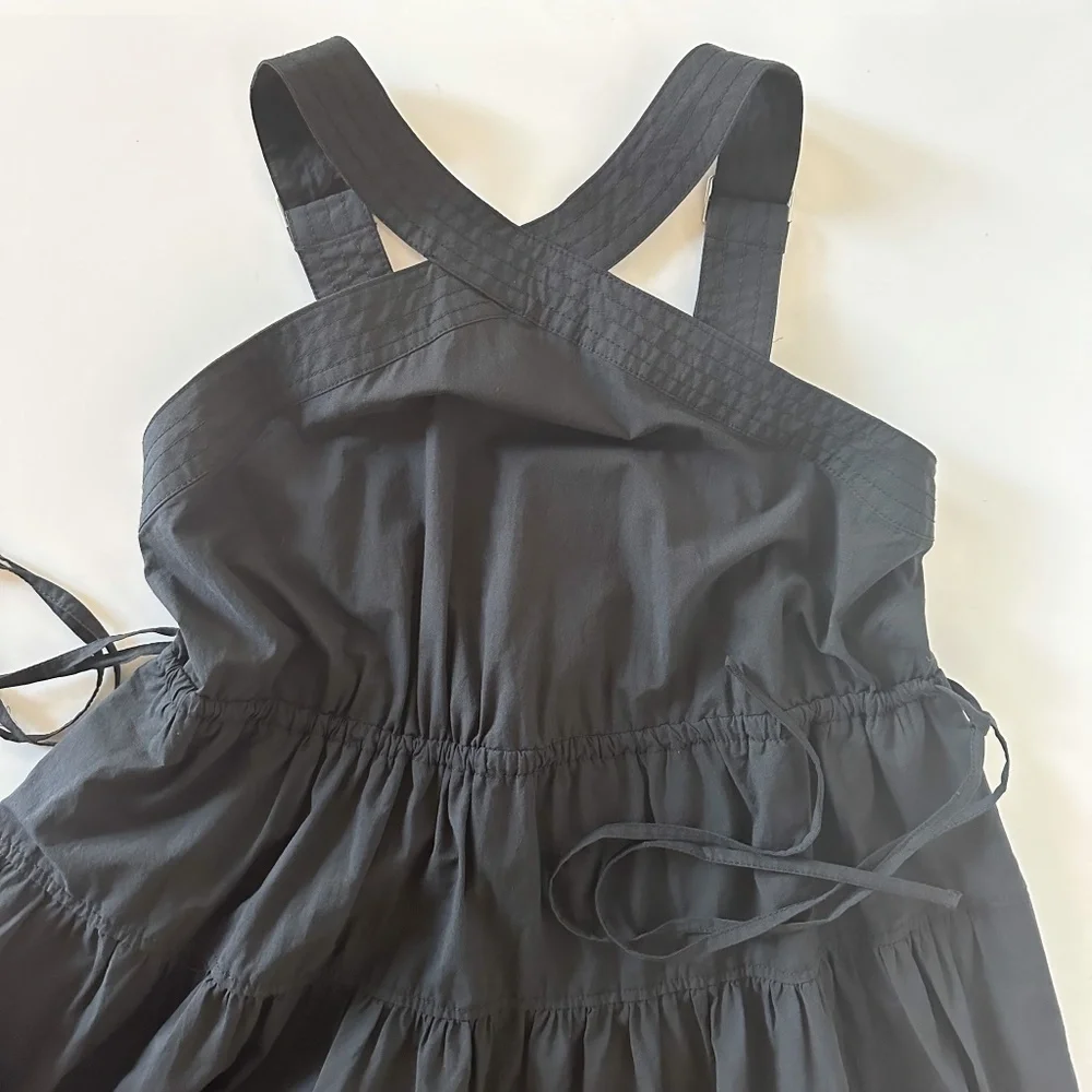 Madewell Poplin Tiered Midi Dress - Size 4 - Picture 4 of 12